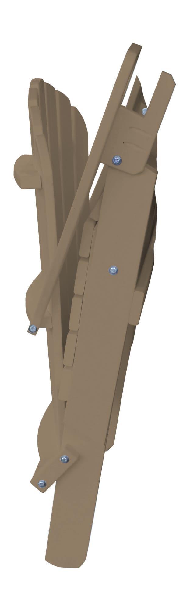 A&L Furniture - Folding Poly Adirondack Chair (with cup holders)