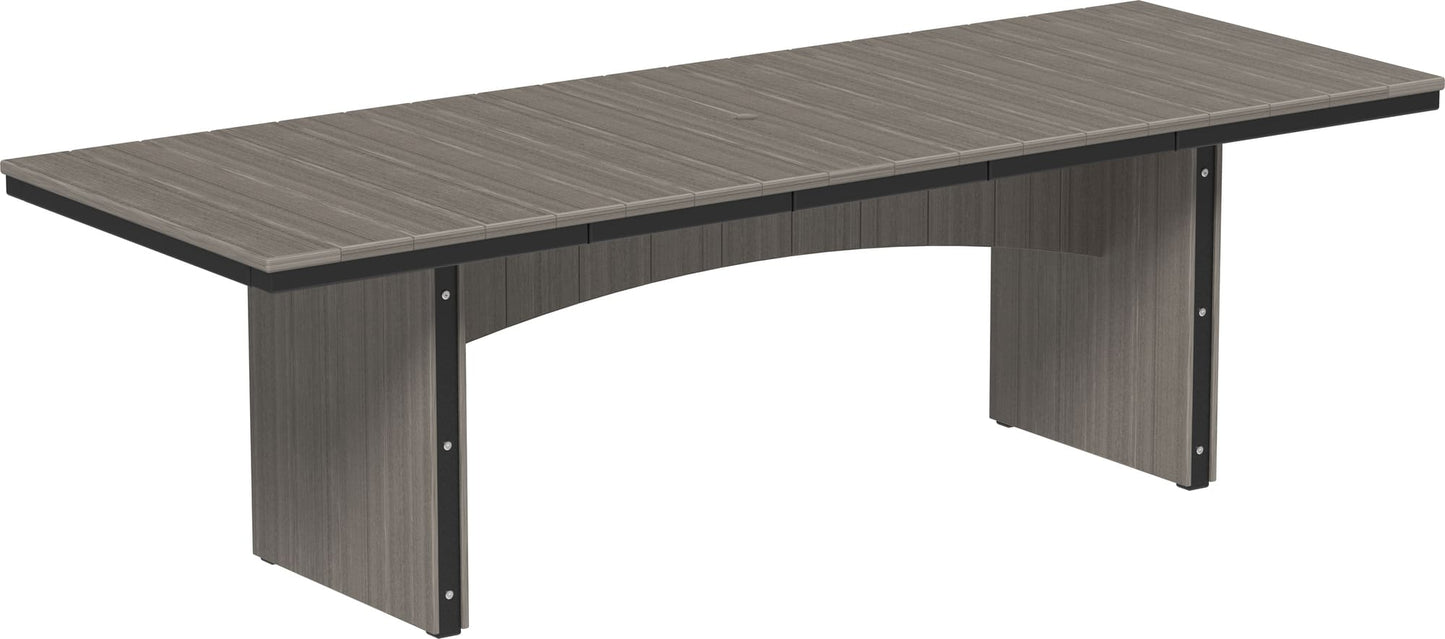 LuxCraft Dining Set for 8 - Poly Urban Dining Table with 8 Island Side Chairs