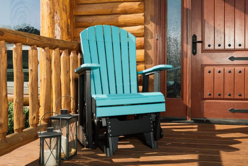 Amish Luxcraft Poly Adirondack Glider Chair (Recycled Plastic)