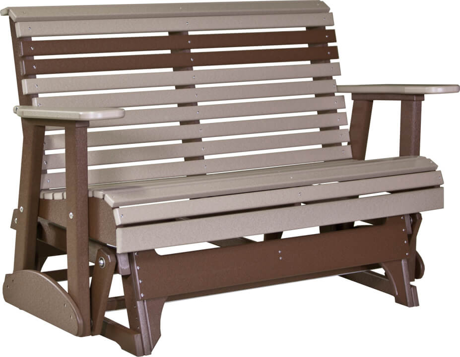 4ft Amish Luxcraft - Rollback Poly 2 Person Double Glider Bench - Recycled Plastic