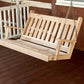 Farmhouse Amish Wooden Porch Swing - Cedar wood - 4ft, 5ft, 6ft   