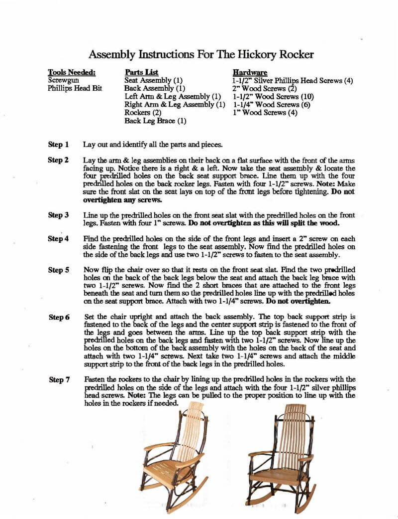 A&L FURNITURE AMISH BENTWOOD HICKORY ROCKING CHAIR 9-SLAT