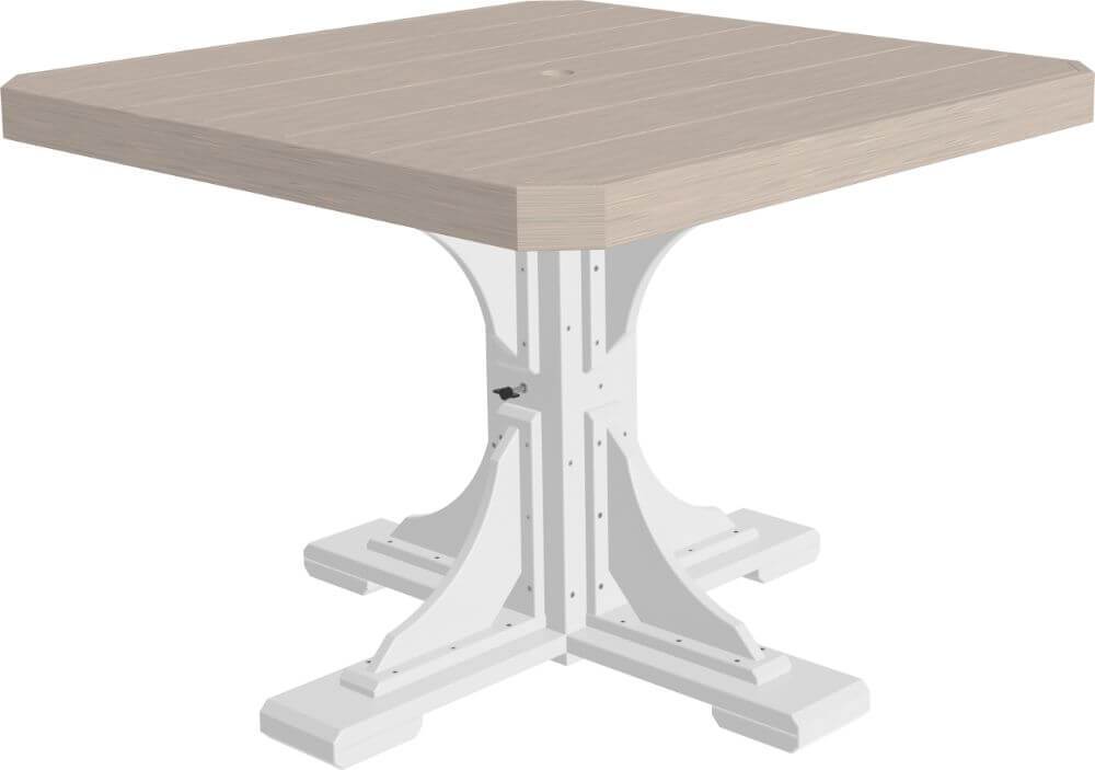 Luxcraft 41" Dining Height Poly Square Table (with umbrella hole)