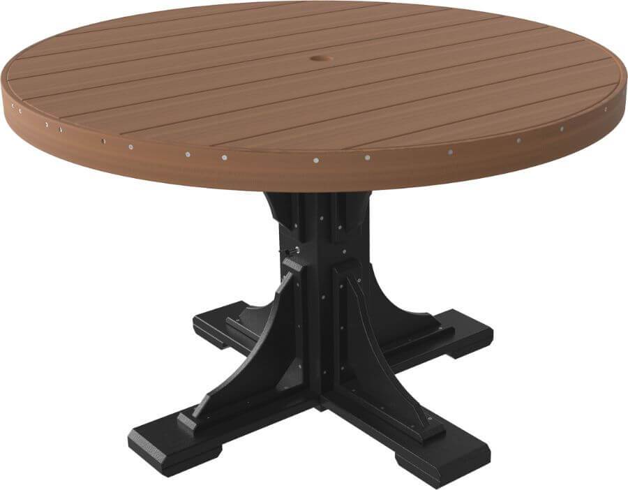 Luxcraft 4' Dining Height Poly Round Table (with umbrella hole)