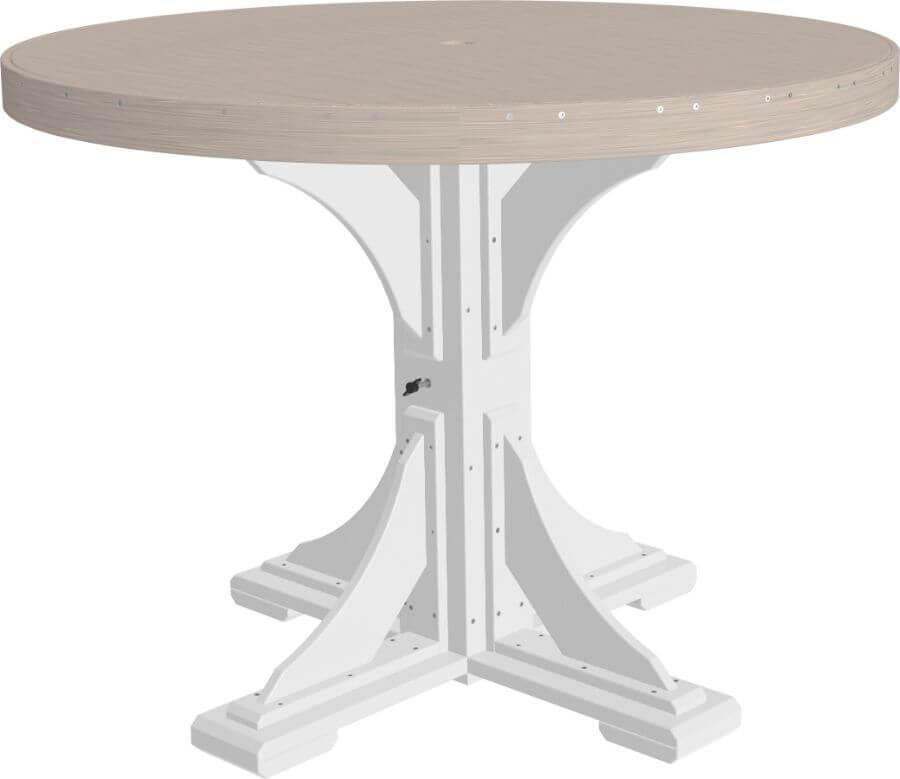 Luxcraft 4' Counter Height Poly Round Table (with umbrella hole)