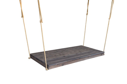 Twin Size Hanging Porch Swing Bed with rope - Cedar wood - Fully assembled