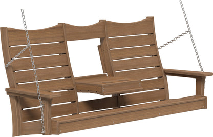 5ft Amish Luxcraft Poly Lumber Contour Swing HDPE