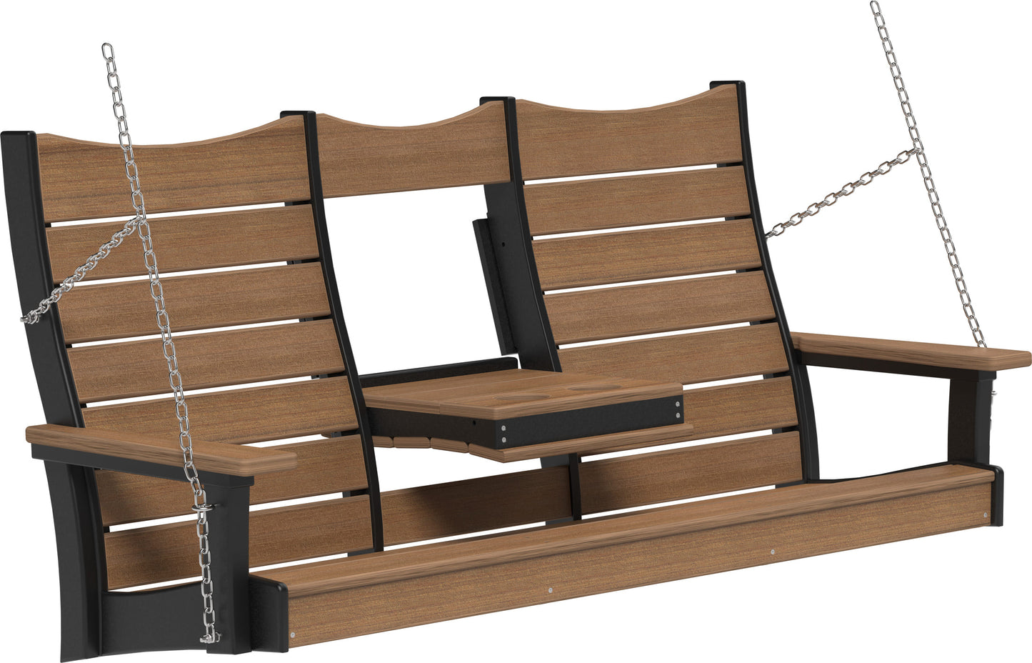 5ft Amish Luxcraft Poly Lumber Contour Swing HDPE