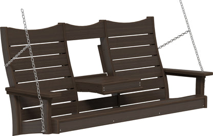 5ft Amish Luxcraft Poly Lumber Contour Swing HDPE
