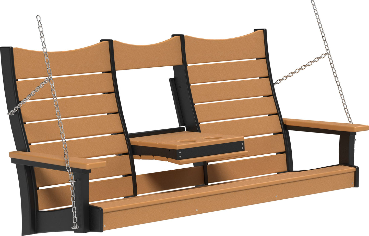 5ft Amish Luxcraft Poly Lumber Contour Swing HDPE
