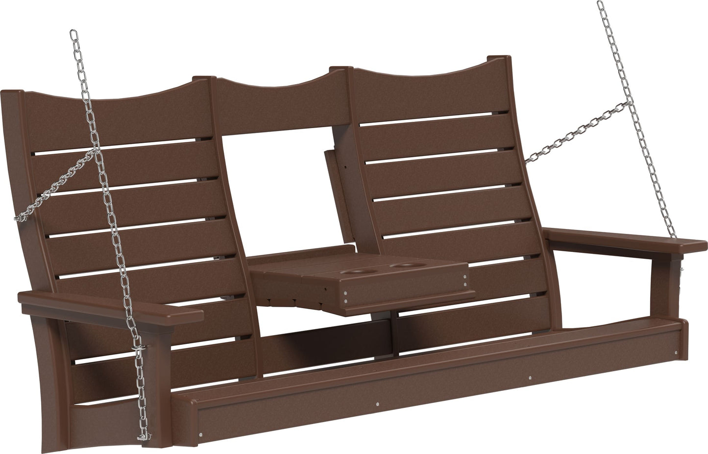 5ft Amish Luxcraft Poly Lumber Contour Swing HDPE