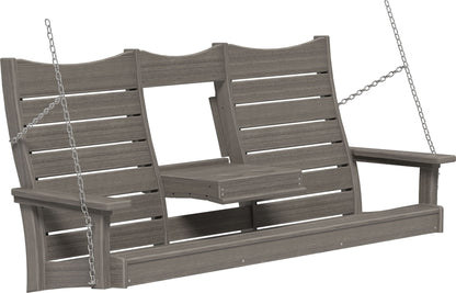 5ft Amish Luxcraft Poly Lumber Contour Swing HDPE