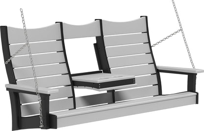 5ft Amish Luxcraft Poly Lumber Contour Swing HDPE