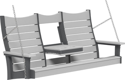 5ft Amish Luxcraft Poly Lumber Contour Swing HDPE