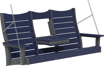 5ft Amish Luxcraft Poly Lumber Contour Swing HDPE