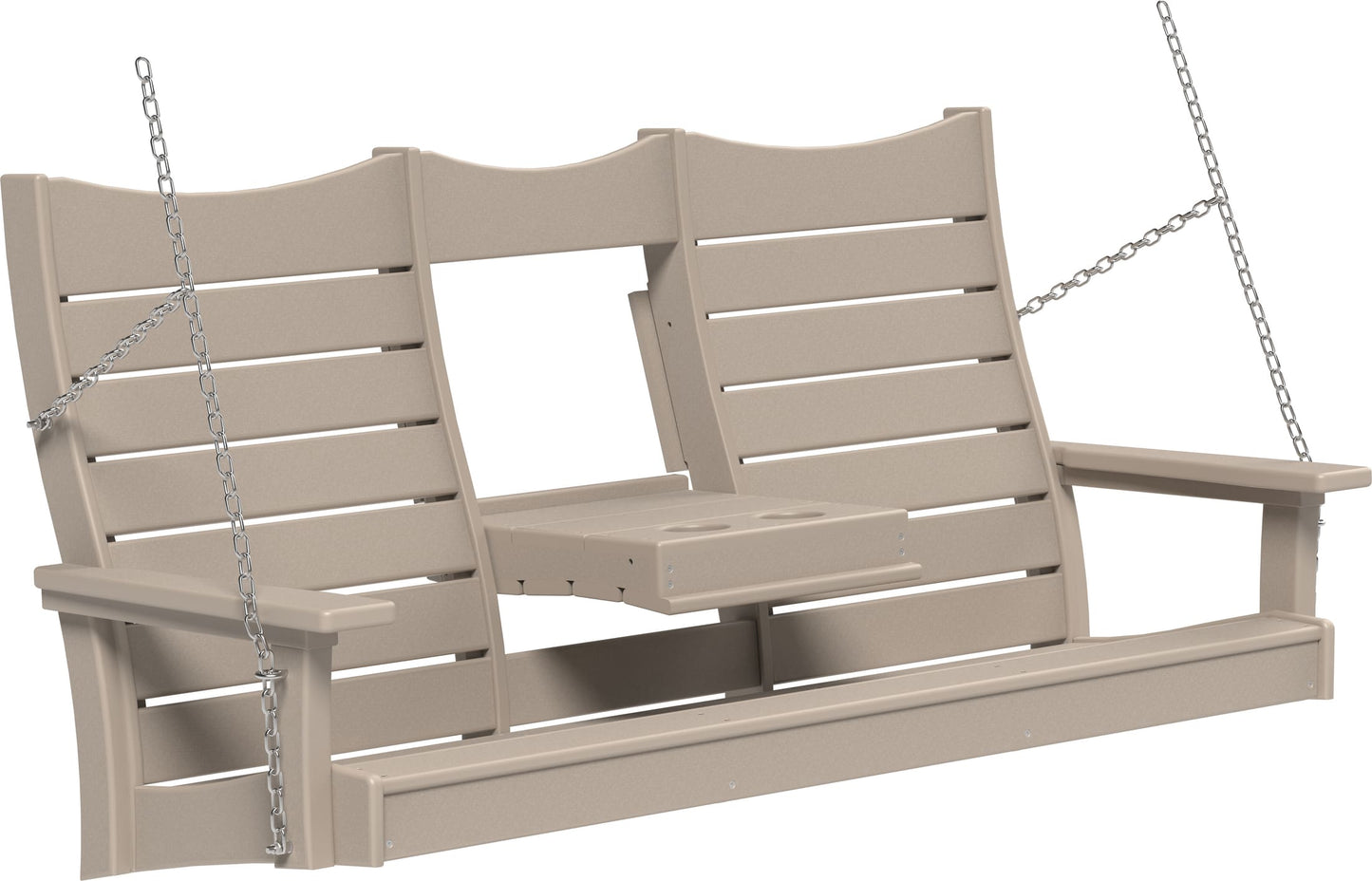 5ft Amish Luxcraft Poly Lumber Contour Swing HDPE