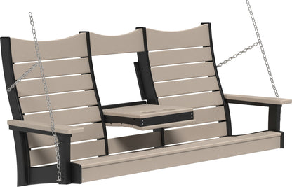 5ft Amish Luxcraft Poly Lumber Contour Swing HDPE