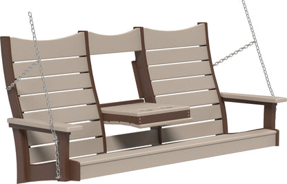 5ft Amish Luxcraft Poly Lumber Contour Swing HDPE