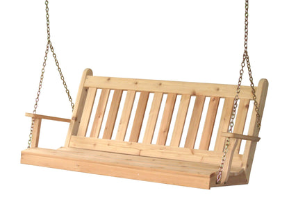 5ft Amish Traditional English Swing Cedar 403C Unfinished
