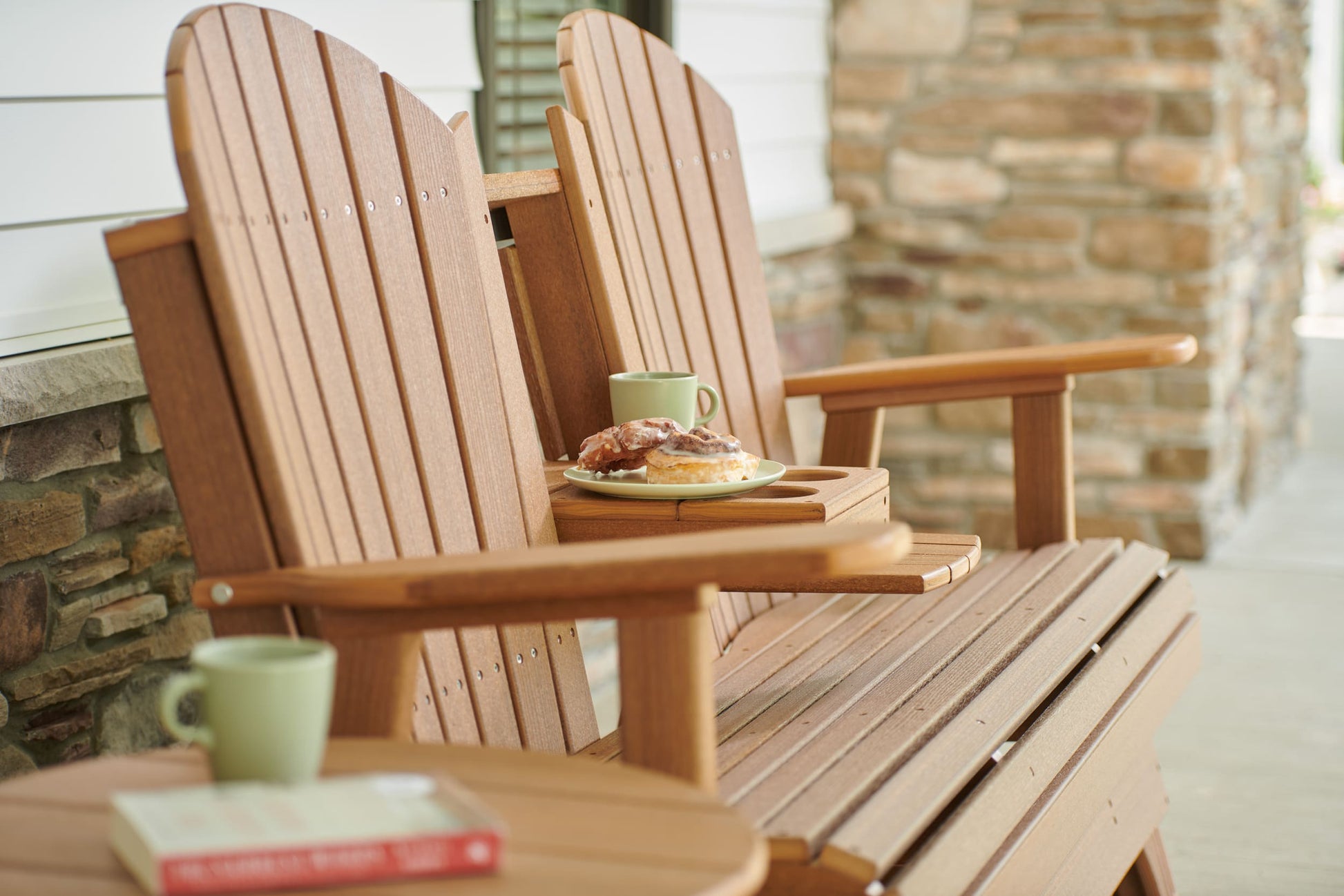 5ft Luxcraft Amish Poly Lumber Adirondack Glider