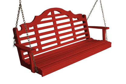 A&L Furniture Amish Porch Swing - Marlboro design - Yellow Pine wood - 4ft, 5ft, 6ft