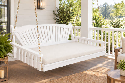 Amish A&L Furniture- Fanback Wooden Porch Swing Bed- Pine- 431 432 433