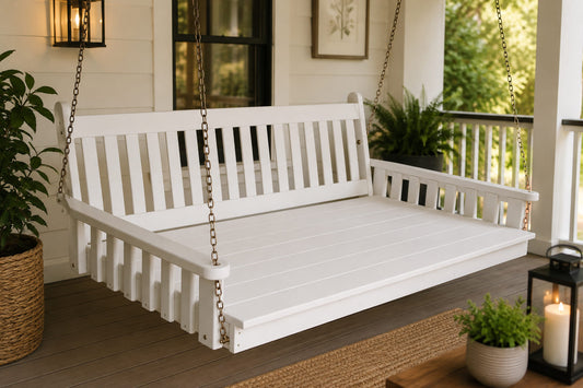 Amish A&L Furniture- Traditional English- Swing Bed - Pine - 451 452 453