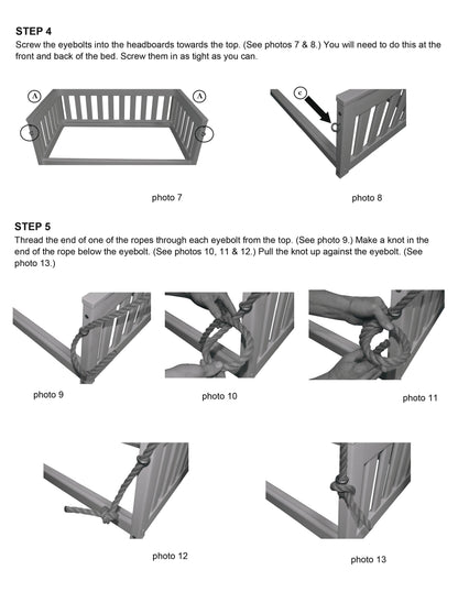Amish Mission Deep Seating Porch Swing with Rope 75" Wide, Poly - Bryton Park
