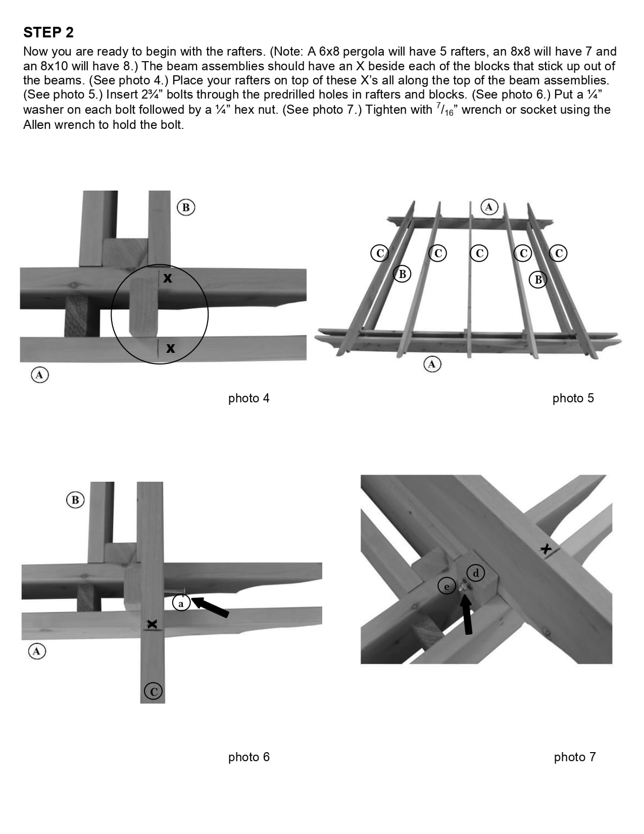 8' x 8' Cedar Pergola Kit - Amish Made - Swing Bed Stand