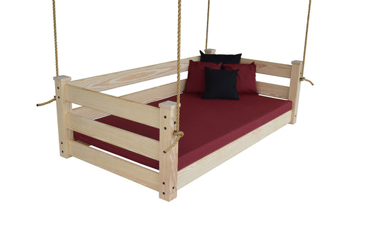 Amish Hanging Porch Swing Bed Twin & Full Size with Ropes