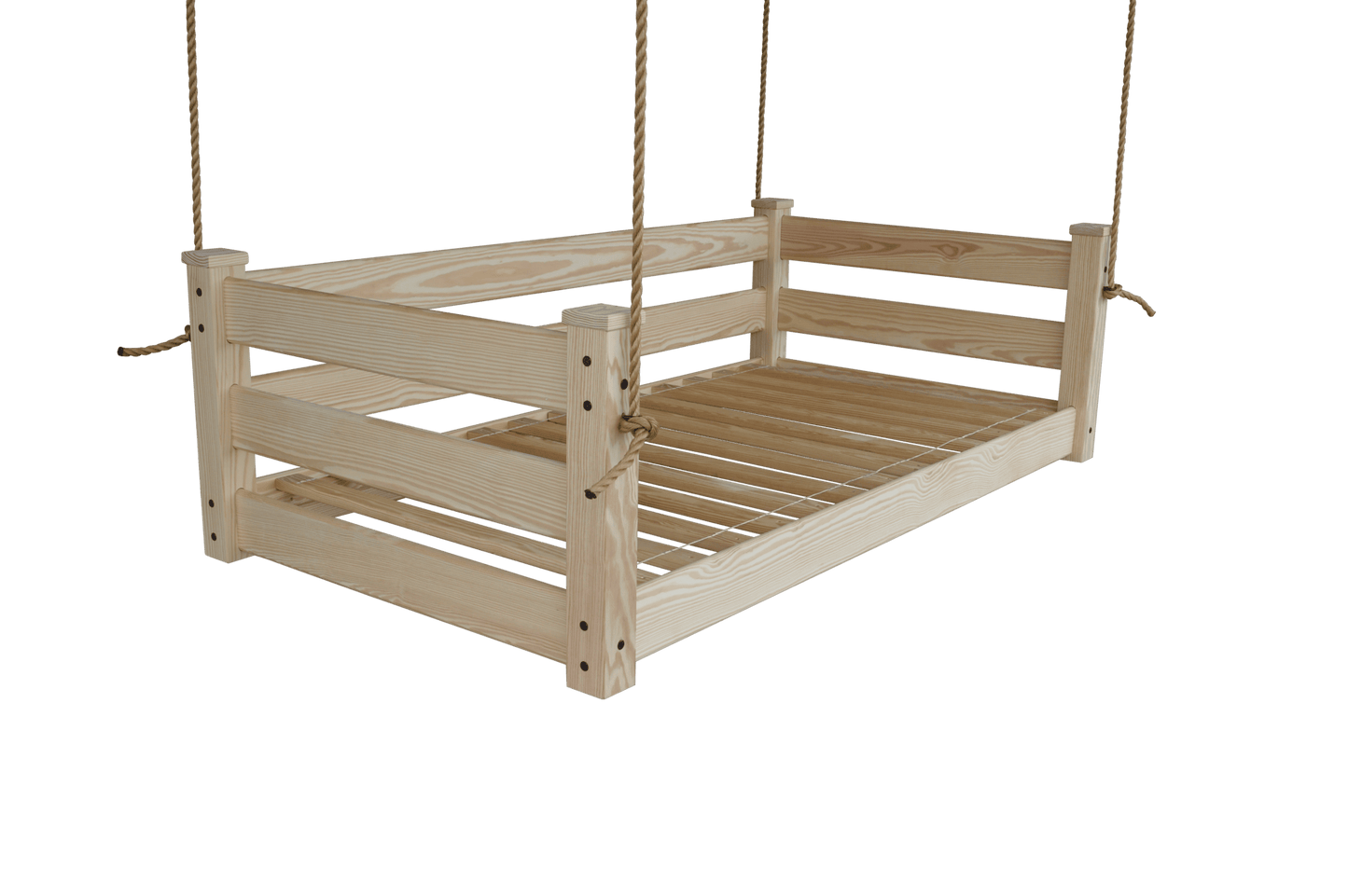 Amish Hanging Porch Swing Bed Twin & Full Size with Ropes