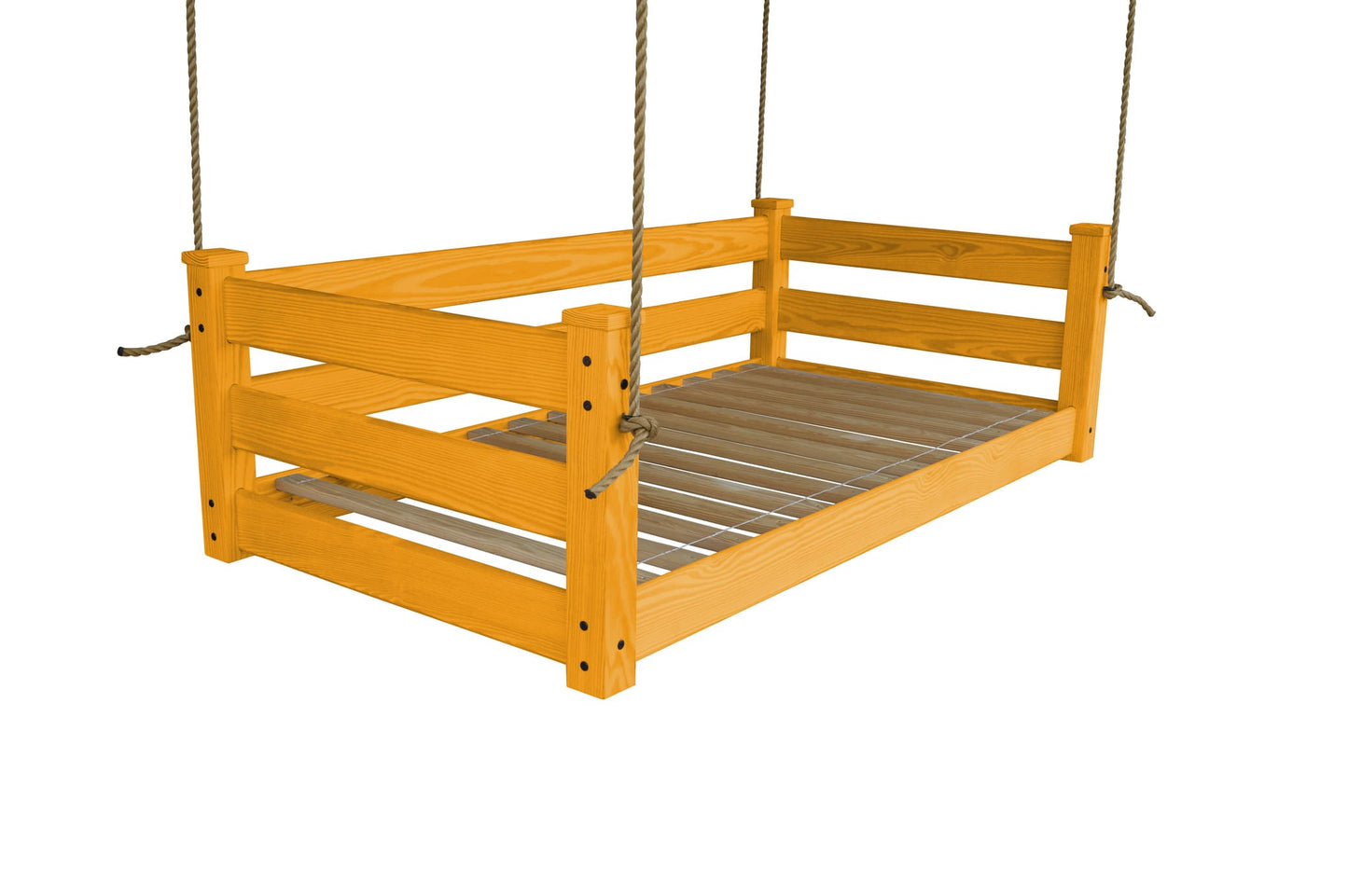 Amish Hanging Porch Swing Bed Twin & Full Size with Ropes