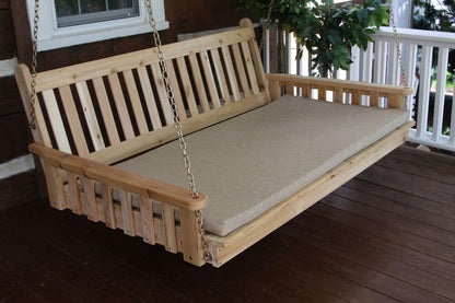 Amish Traditional English Twin Swing Bed 75" - Red Cedar