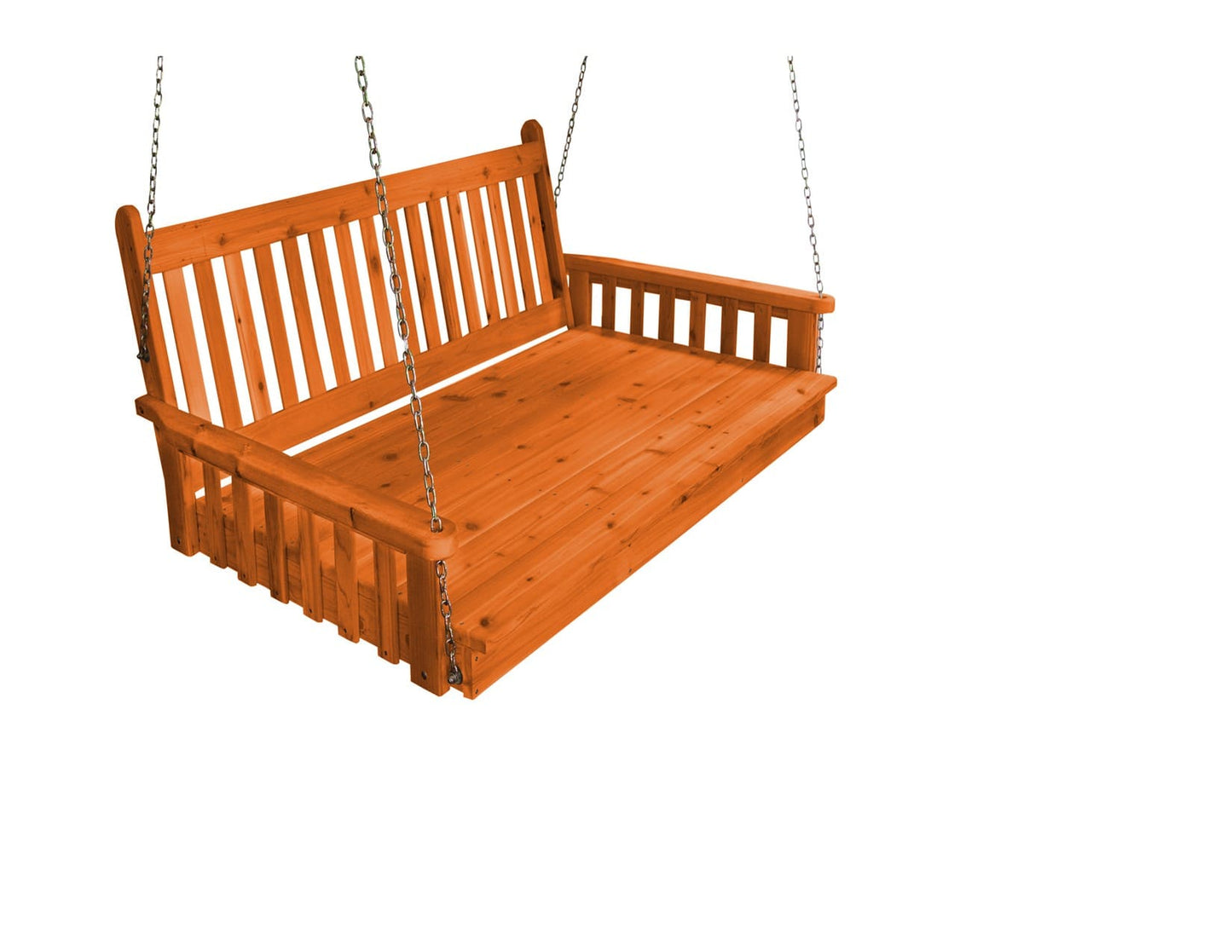 Amish Traditional English Porch Swing Bed - Outdoor Hanging Bed - Red cedar wood