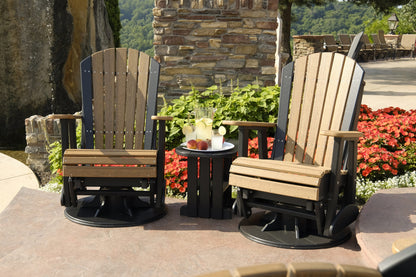 Amish Luxcraft 2' Poly Swivel Adirondack Glider Chair (Recycled plastic)