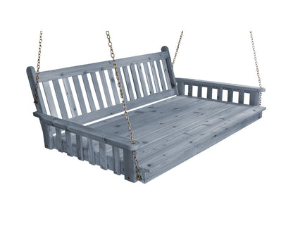 Amish Traditional English Twin Swing Bed 75" - Red Cedar