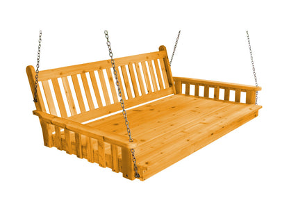 Amish Traditional English Twin Swing Bed 75" - Red Cedar