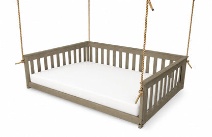 Amish Mission Style Hanging Day Bed with Ropes - Twin & Full Size - Pine