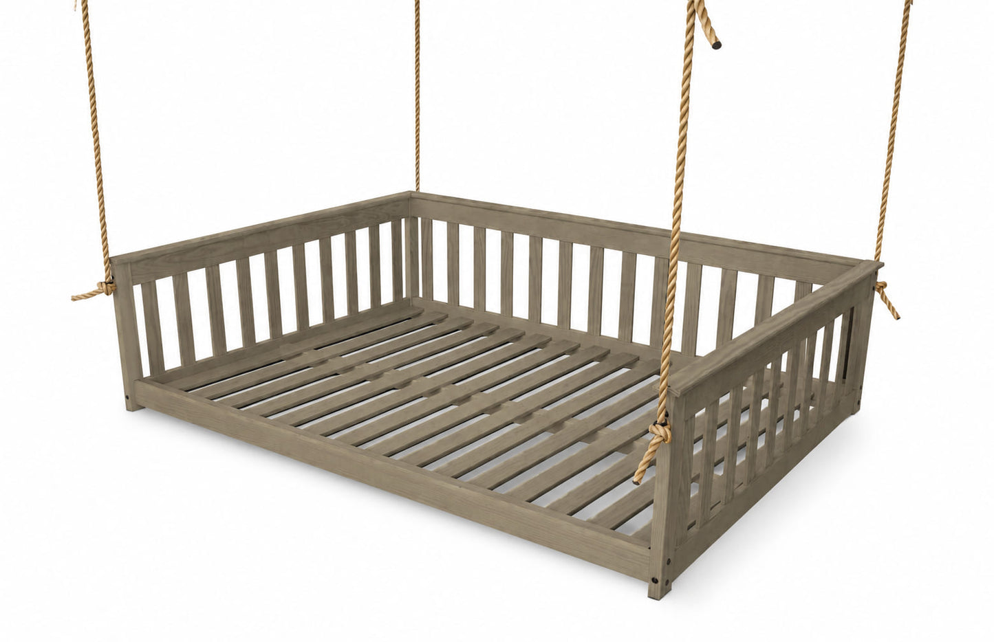 Amish Mission Style Hanging Day Bed with Ropes - Twin & Full Size - Pine