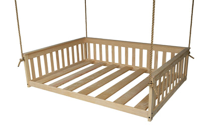 Amish Mission Style Hanging Day Bed with Ropes - Twin & Full Size - Pine