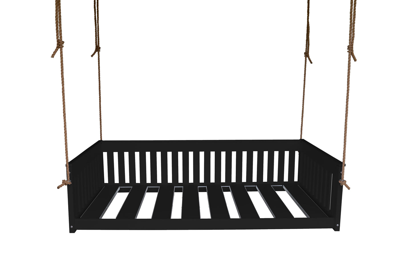 A&L Furniture Twin Mission Hanging Daybed with Ropes and Cushion