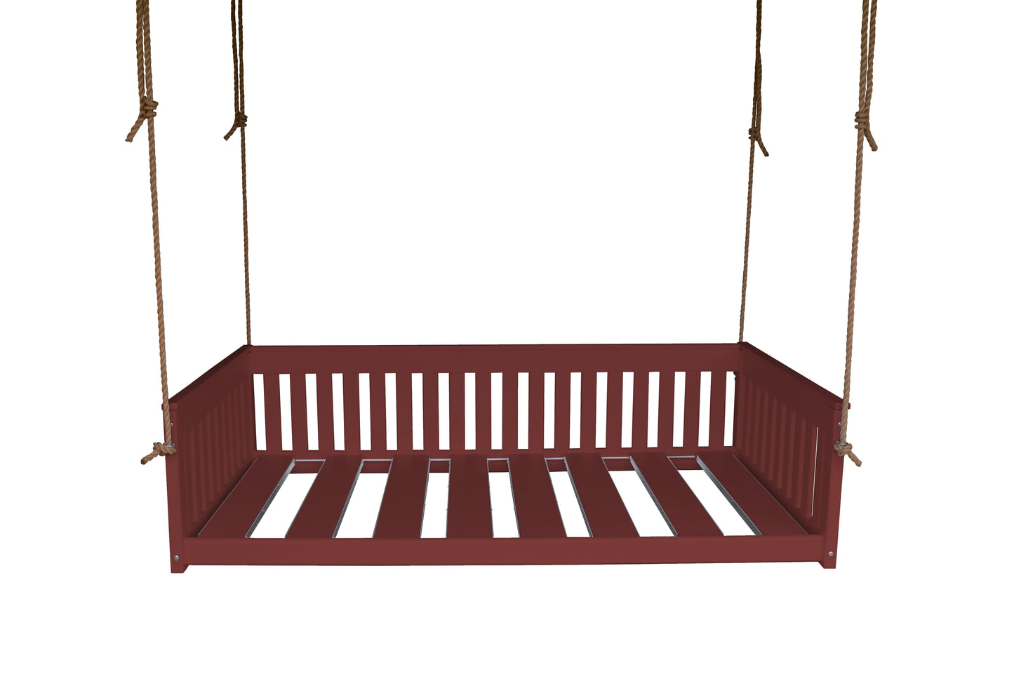 A&L Furniture Twin Mission Hanging Daybed with Ropes and Cushion