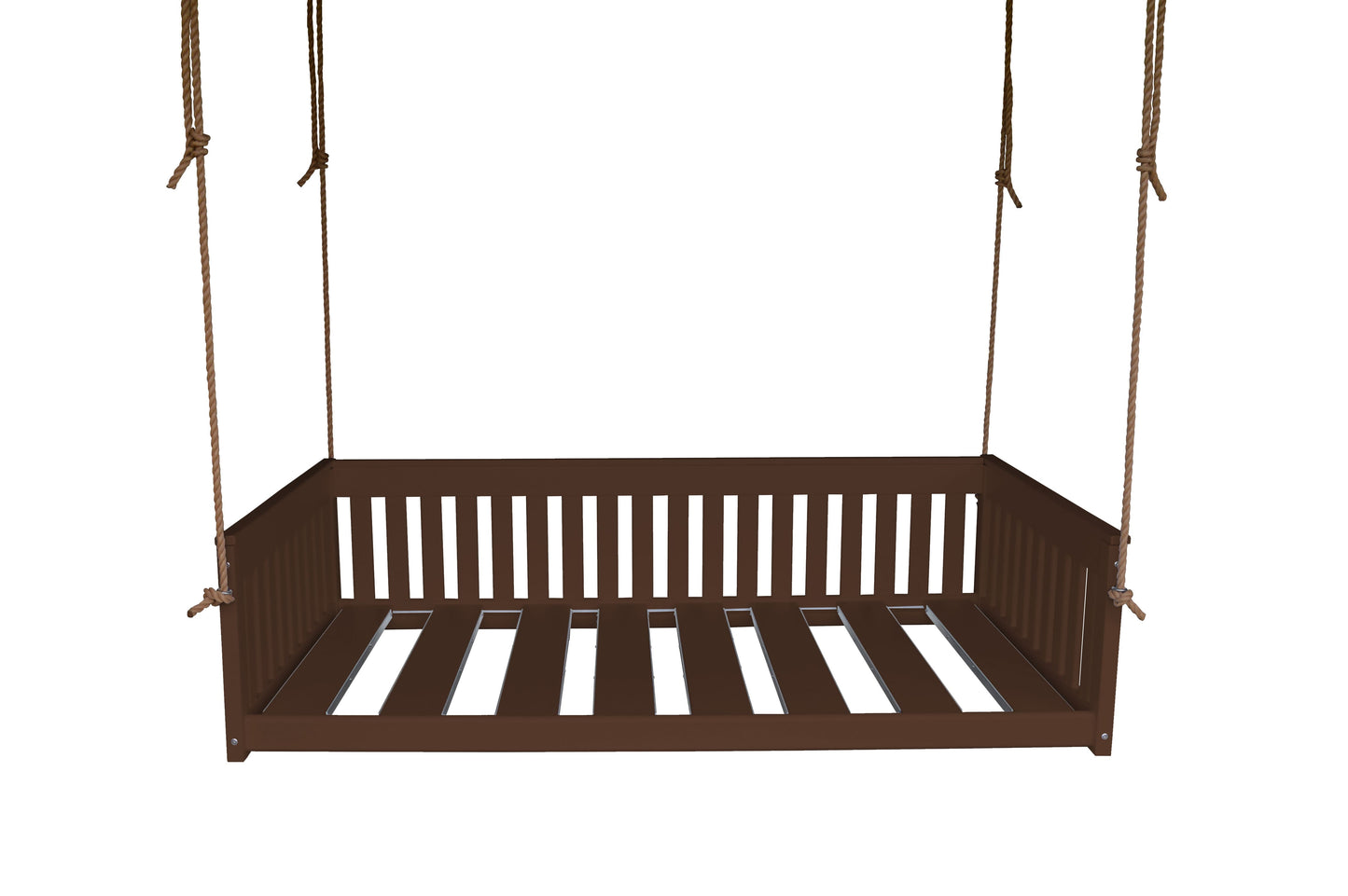 A&L Furniture Twin Mission Hanging Daybed with Ropes and Cushion