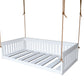 A&L Furniture Twin Mission Hanging Daybed with Ropes and Cushion