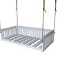 A&L Furniture Twin Mission Hanging Daybed with Ropes and Cushion