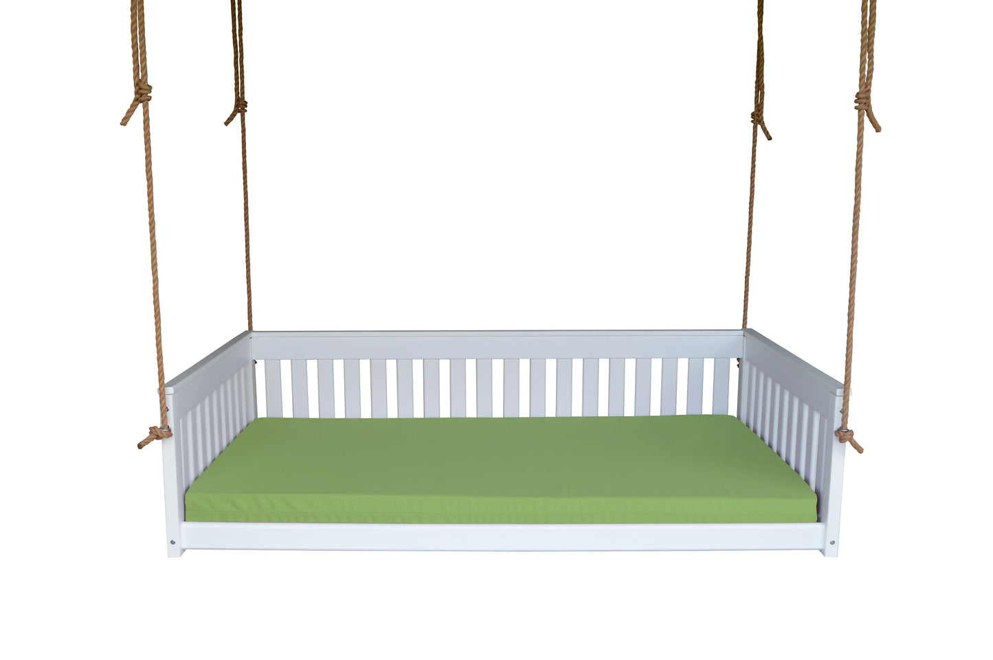 A&L Furniture Twin Mission Hanging Daybed with Ropes and Cushion