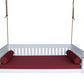 A&L Furniture Twin Mission Hanging Daybed with Ropes and Cushion