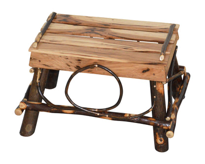 A&L FURNITURE TIMBERLUX RUSTIC HICKORY FOOTSTOOL