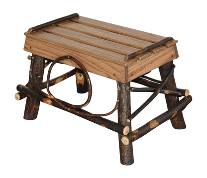 A&L FURNITURE TIMBERLUX RUSTIC HICKORY FOOTSTOOL
