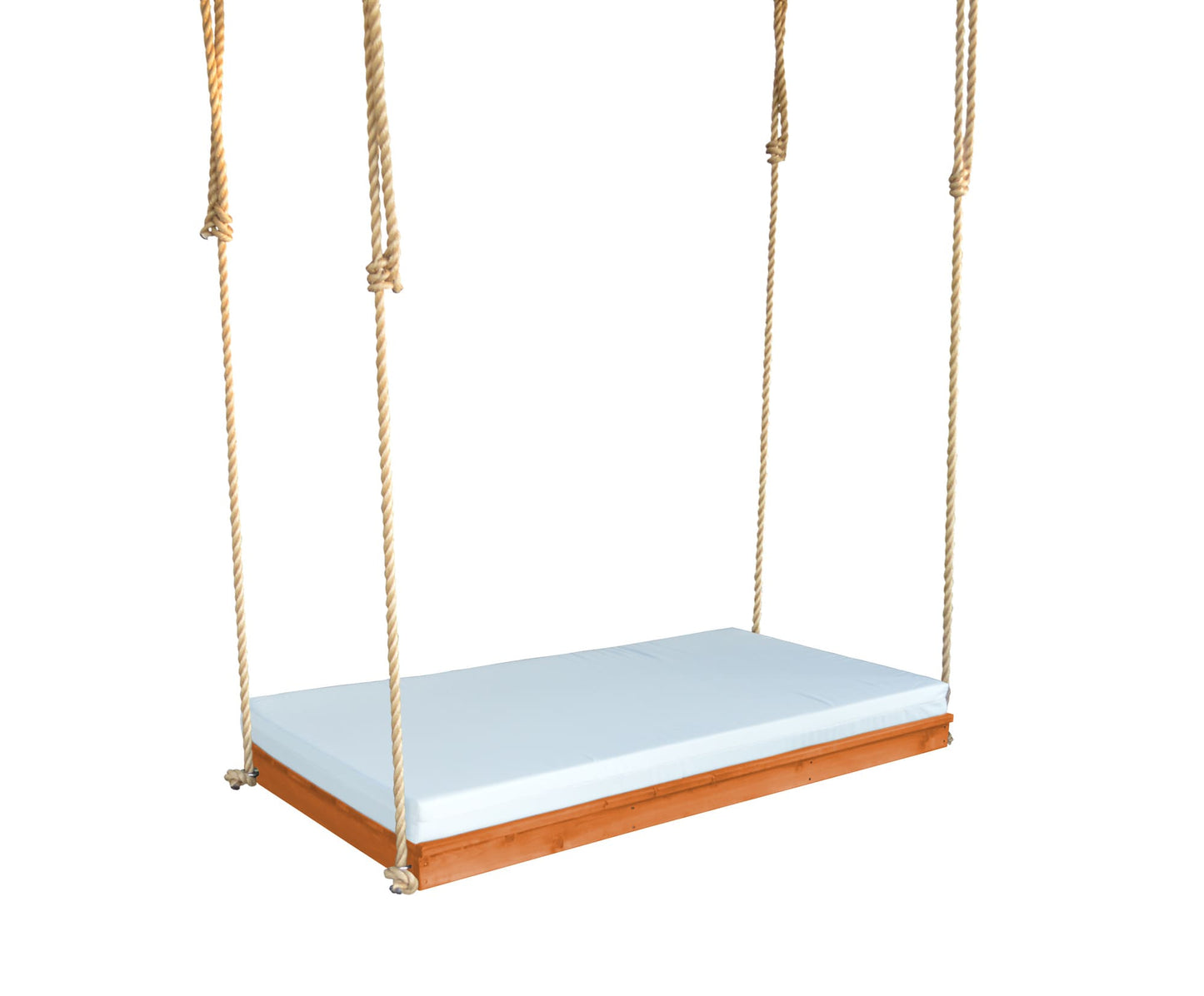 Twin Size Hanging Porch Swing Bed with rope - Cedar wood - Fully assembled